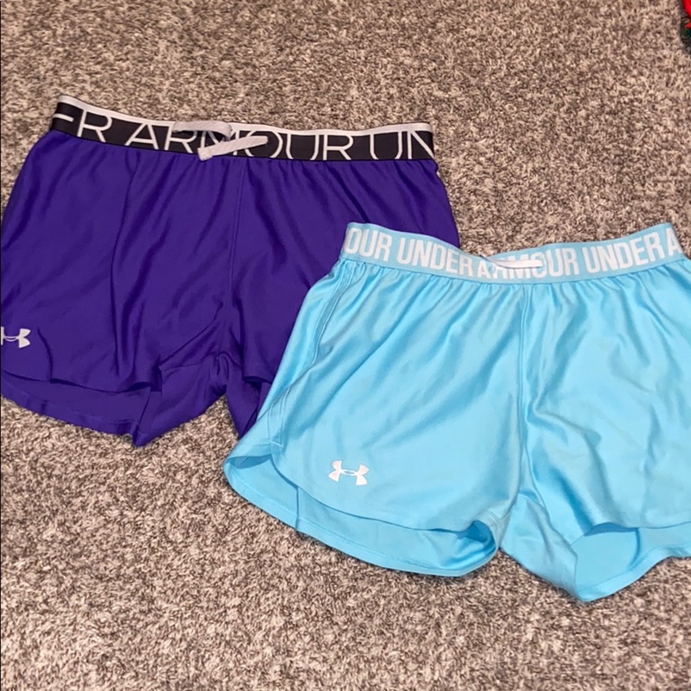 TWO Under Armour athletics shorts
